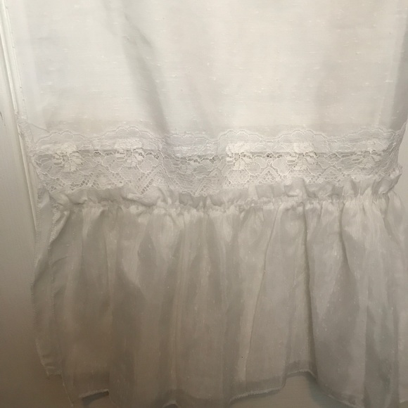 Vintage Seeded Voile White Curtains (6pc) - Picture 2 of 5
